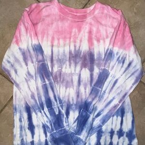 Women’s ivory Ella tie dye long sleeve shirt medium